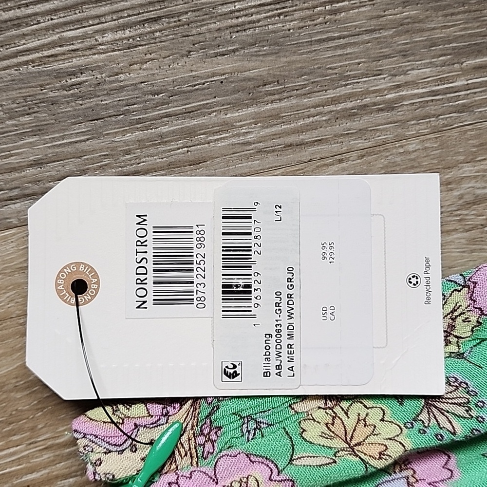 Billabong Green and Pink Floral Dress - Picture 7 of 14